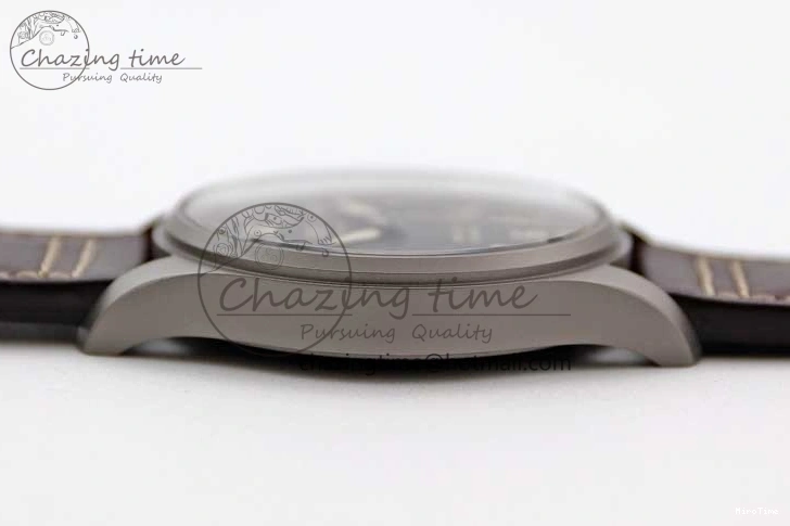 MIROTIME 0315 Mark XVIII IW327006 Titanium M+F 1:1 Best Edition Black Dial on Brown Leather Strap A Efficient 7052